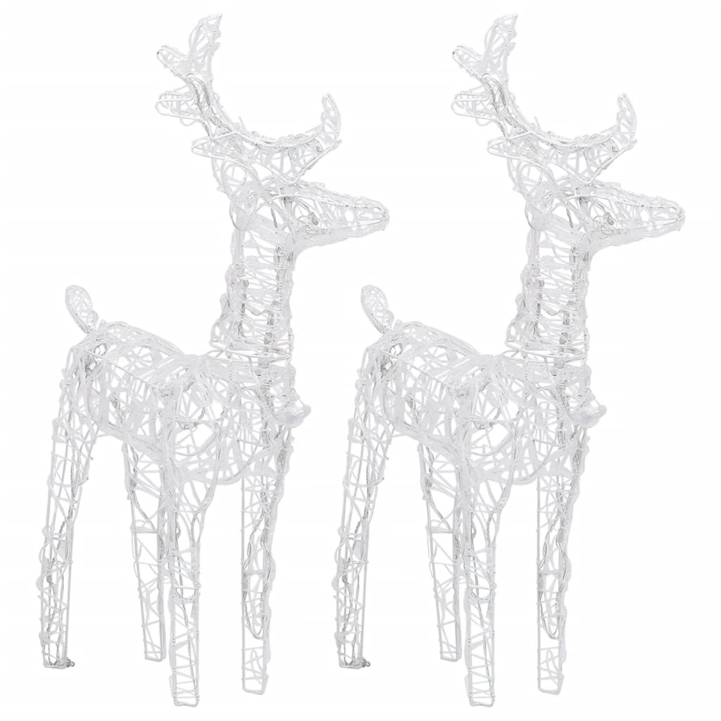 Berkfield Reindeers & Sleigh Christmas Decoration 320 LEDs Acrylic
