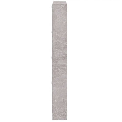 Berkfield Shoe Cabinet Concrete Grey 59x17x150 cm Engineered Wood
