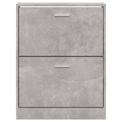 Berkfield Shoe Cabinet Concrete Grey 59x17x81 cm Engineered Wood