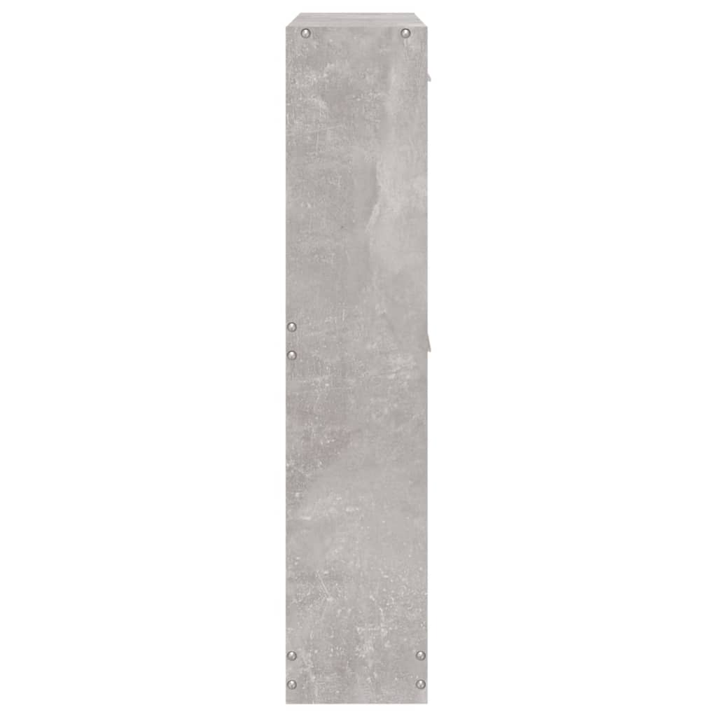 Berkfield Shoe Cabinet Concrete Grey 59x17x81 cm Engineered Wood