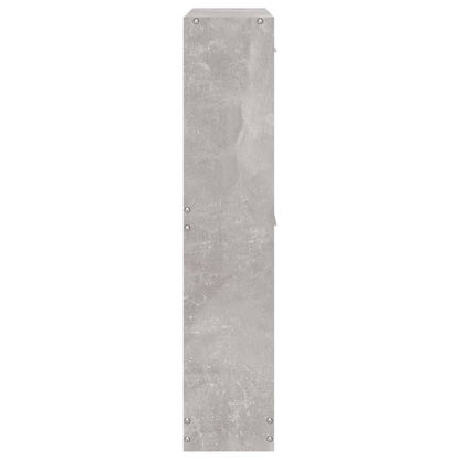 Berkfield Shoe Cabinet Concrete Grey 59x17x81 cm Engineered Wood