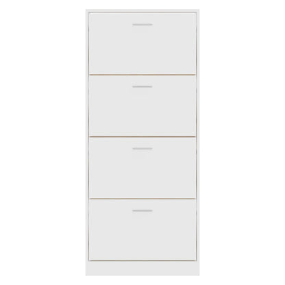 Berkfield Shoe Cabinet White 63x24x147 cm Engineered Wood