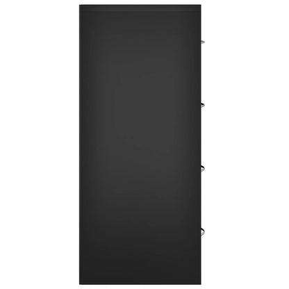 Berkfield Sideboard with 4 Drawers 60x30.5x71 cm Black
