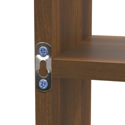 Berkfield Wall Display Shelf 8 Compartments Brown Oak