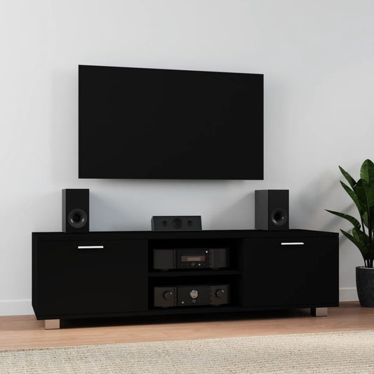 Berkfield TV Cabinet Black 140x40.5x35 cm Engineered Wood