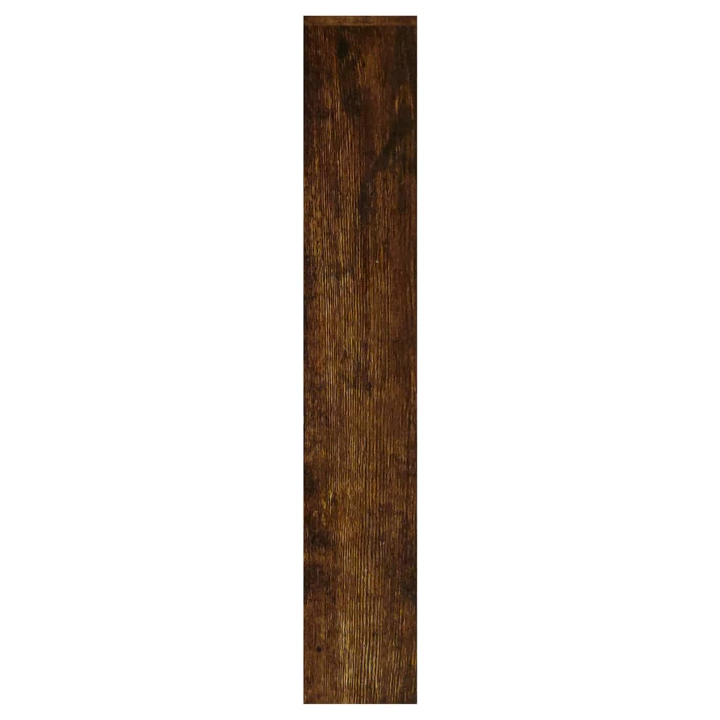 Berkfield Shoe Cabinet with Mirror 3-Layer Smoked Oak 63x17x102.5 cm