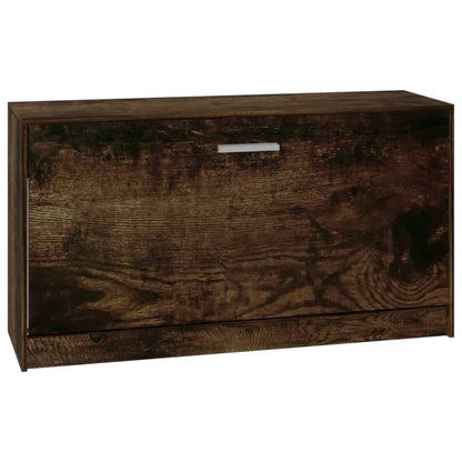 Berkfield Shoe Bench Smoked Oak 80x24x45 cm Engineered Wood