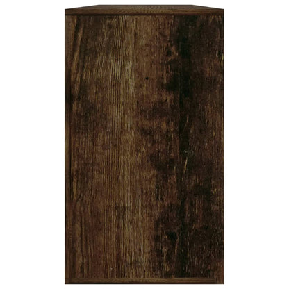 Berkfield Shoe Bench Smoked Oak 80x24x45 cm Engineered Wood