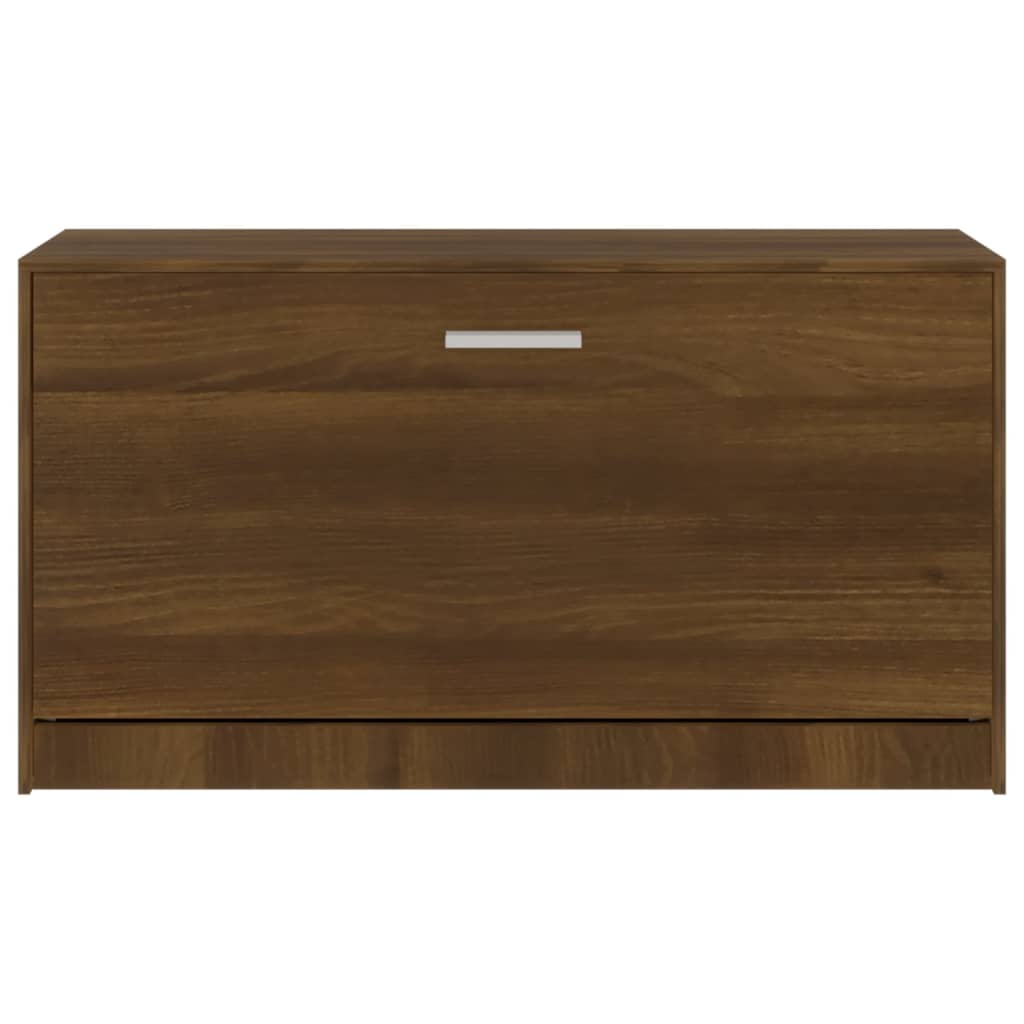 Berkfield Shoe Bench Brown Oak 80x24x45 cm Engineered Wood