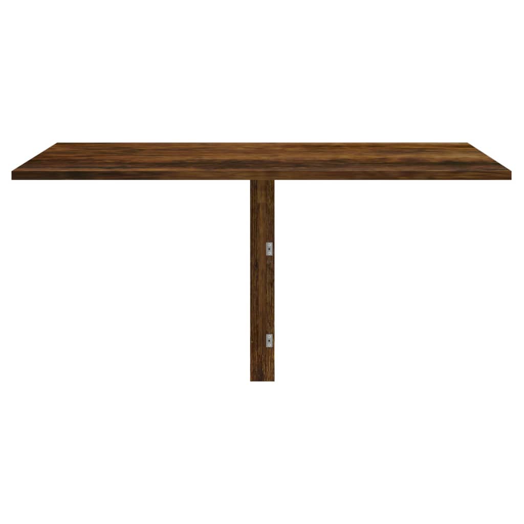 Berkfield Folding Wall Table Smoked Oak 100x60x56 cm Engineered Wood