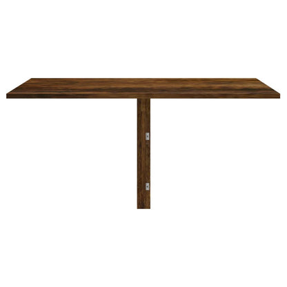Berkfield Folding Wall Table Smoked Oak 100x60x56 cm Engineered Wood