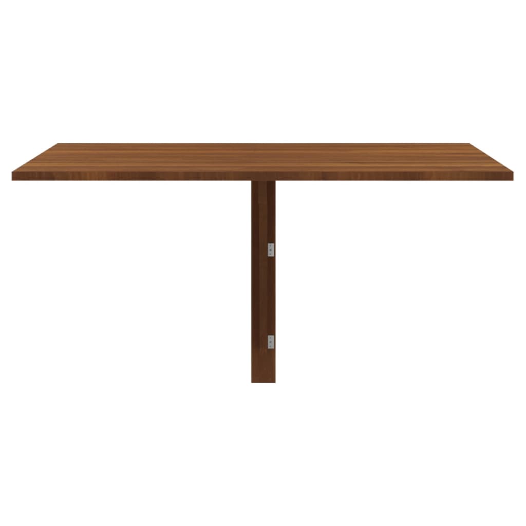 Berkfield Folding Wall Table Brown Oak 100x60x56 cm Engineered Wood