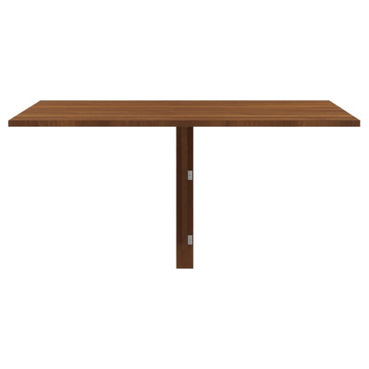 Berkfield Folding Wall Table Brown Oak 100x60x56 cm Engineered Wood