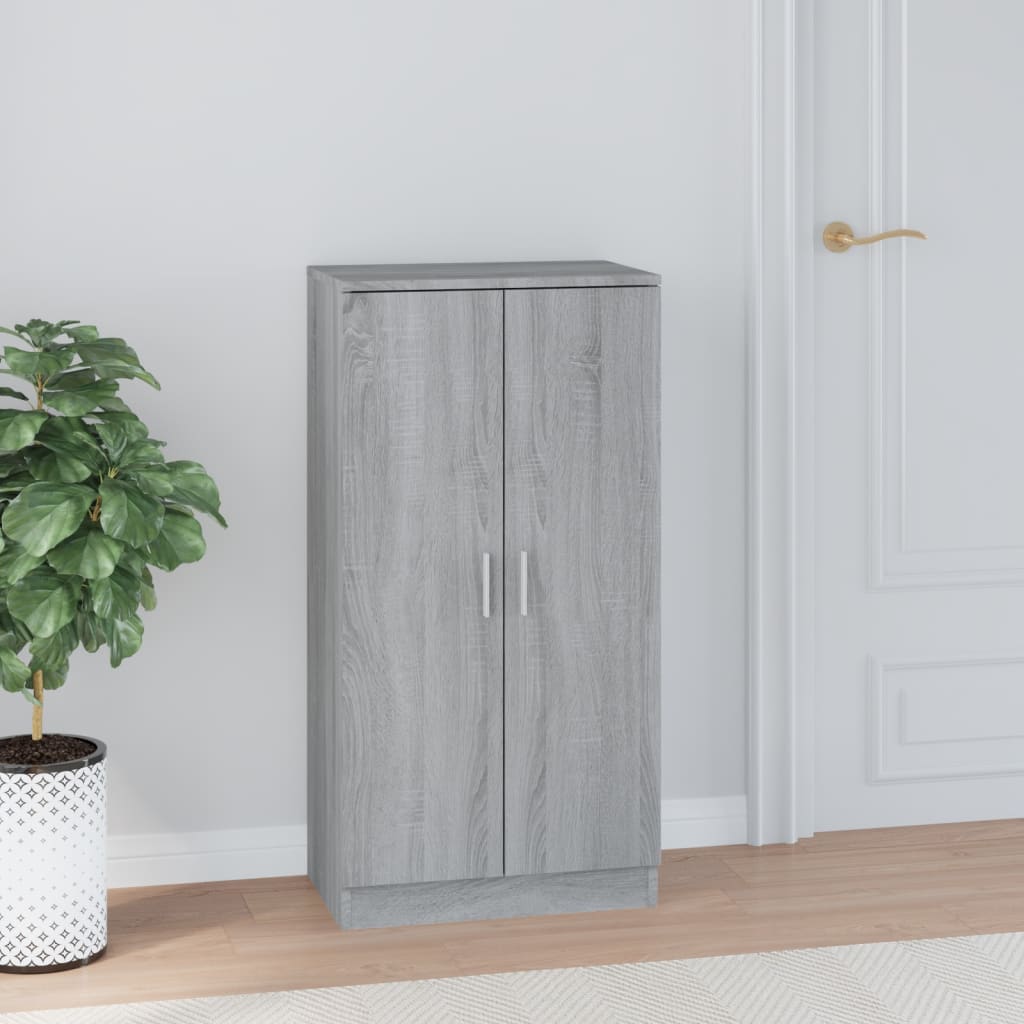 Berkfield Shoe Cabinet Grey Sonoma 55x35x108 cm Engineered Wood
