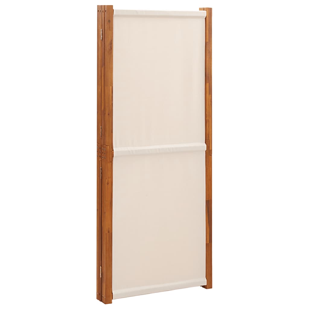 Berkfield 4-Panel Room Divider Cream White 280x180 cm