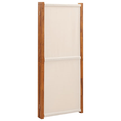 Berkfield 4-Panel Room Divider Cream White 280x180 cm