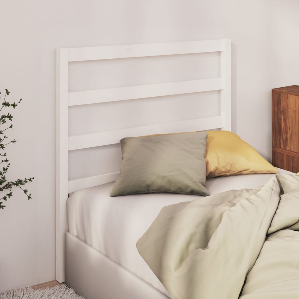 Berkfield Bed Headboard White 81x4x100 cm Solid Wood Pine
