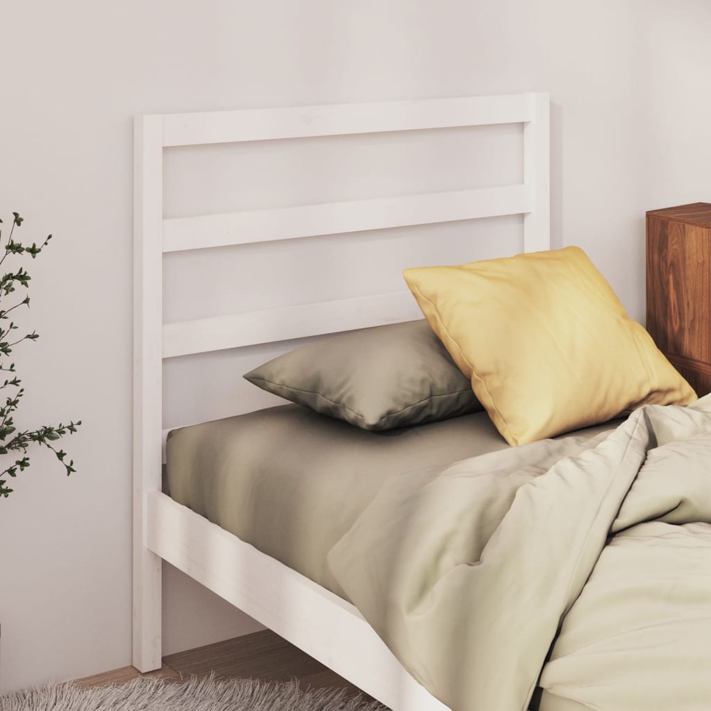 Berkfield Bed Headboard White 106x4x100 cm Solid Wood Pine
