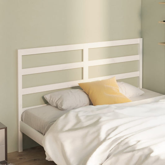 Berkfield Bed Headboard White 141x4x100 cm Solid Wood Pine