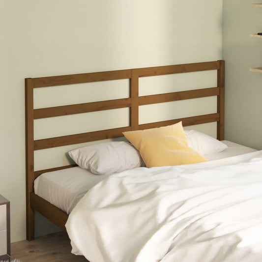 Berkfield Bed Headboard Honey Brown 141x4x100 cm Solid Wood Pine