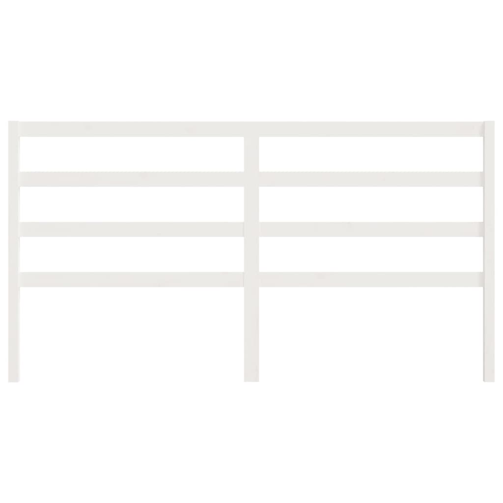 Berkfield Bed Headboard White 186x4x100 cm Solid Wood Pine