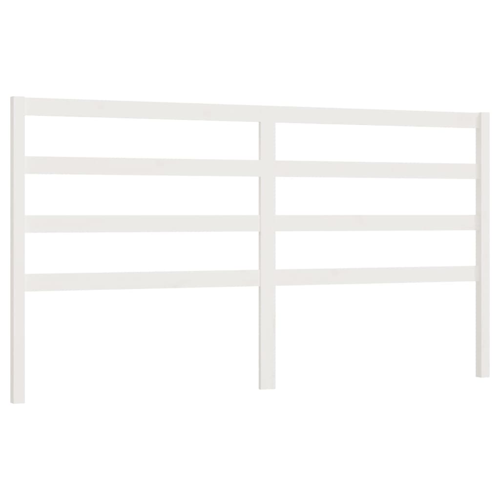Berkfield Bed Headboard White 206x4x100 cm Solid Wood Pine