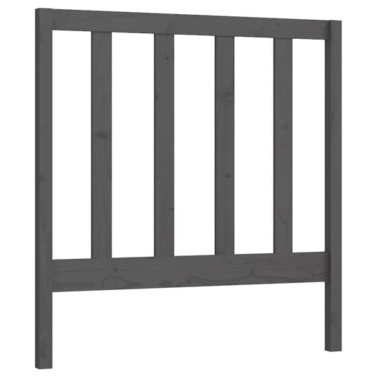 Berkfield Bed Headboard Grey 81x4x100 cm Solid Wood Pine