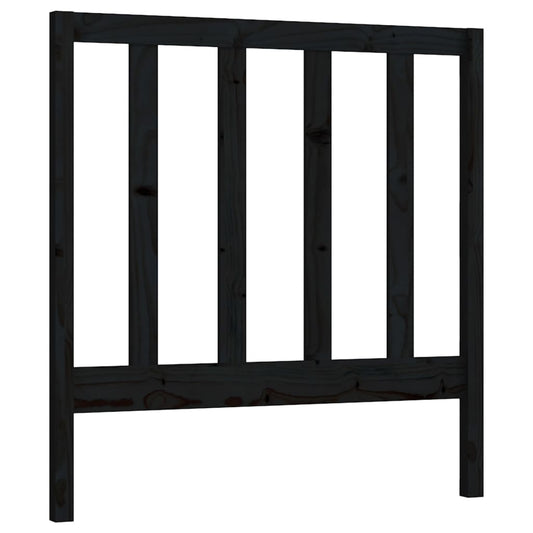 Berkfield Bed Headboard Black 81x4x100 cm Solid Wood Pine