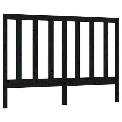 Berkfield Bed Headboard Black 146x4x100 cm Solid Wood Pine