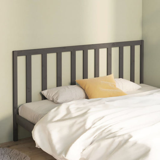 Berkfield Bed Headboard Grey 206x4x100 cm Solid Wood Pine