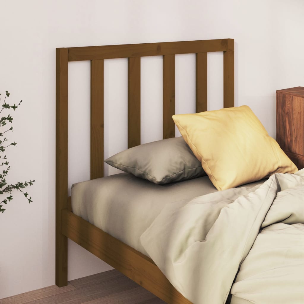 Berkfield Bed Headboard Honey Brown 81x4x100 cm Solid Wood Pine