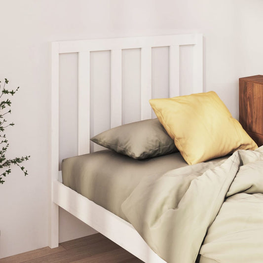 Berkfield Bed Headboard White 96x4x100 cm Solid Wood Pine