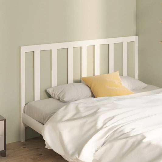 Berkfield Bed Headboard White 126x4x100 cm Solid Wood Pine