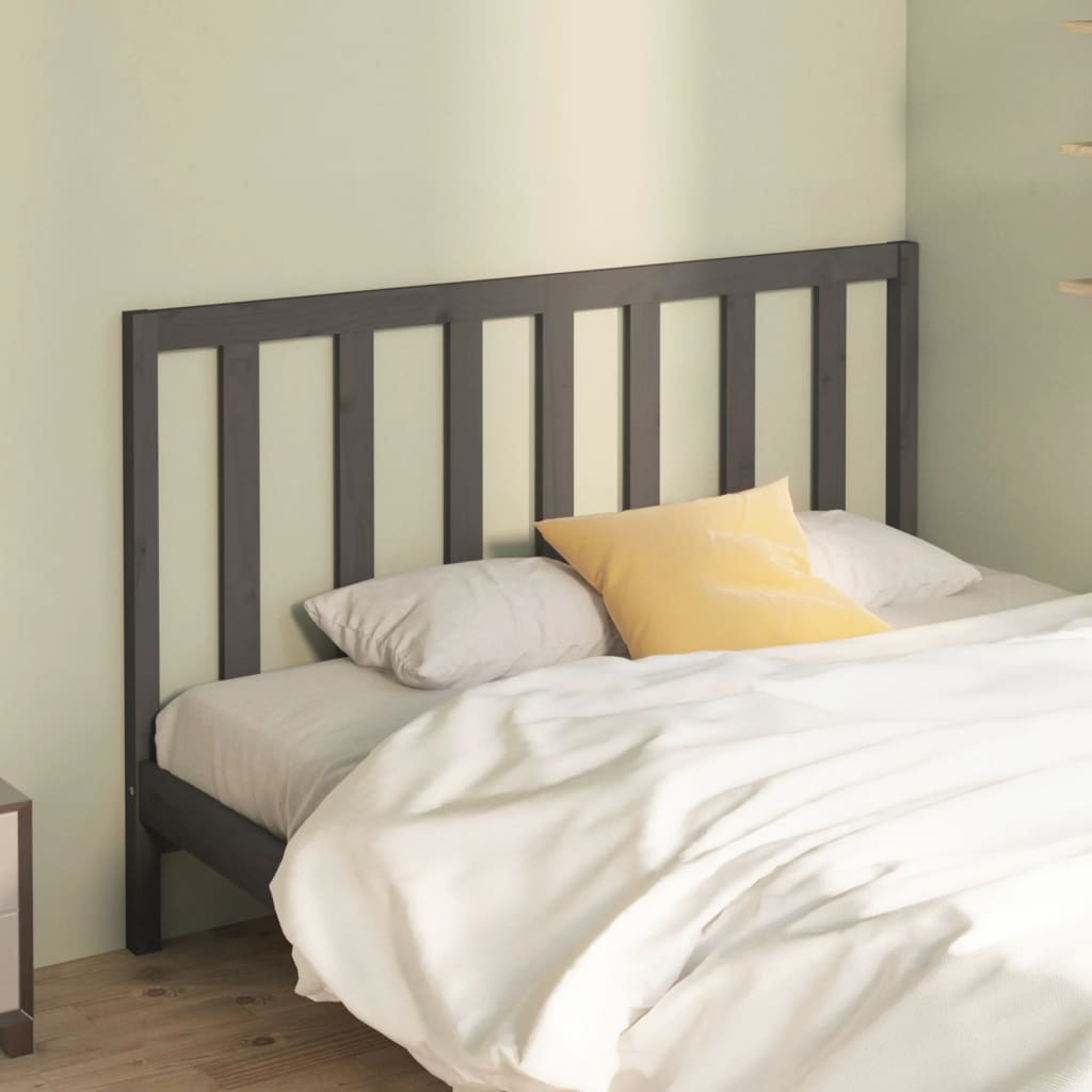 Berkfield Bed Headboard Grey 166x4x100 cm Solid Wood Pine