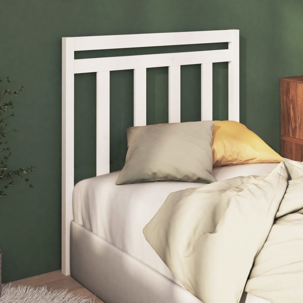 Berkfield Bed Headboard White 81x4x100 cm Solid Wood Pine