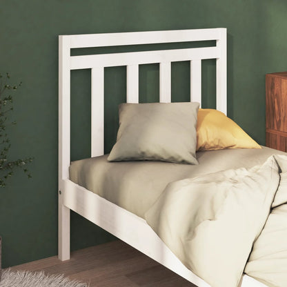 Berkfield Bed Headboard White 81x4x100 cm Solid Wood Pine