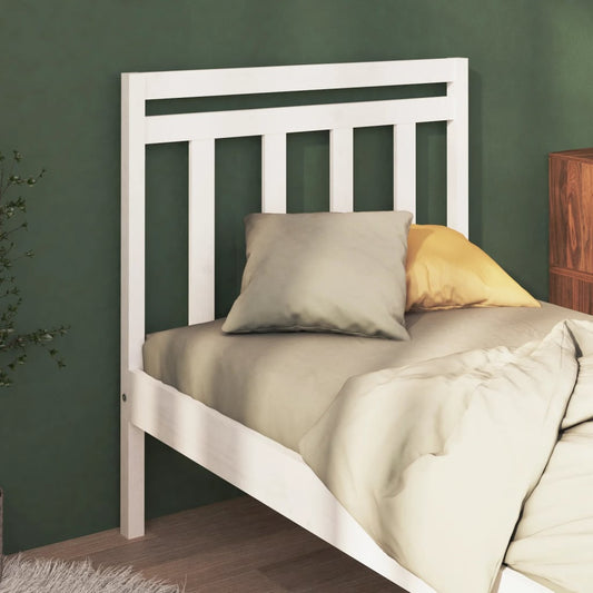 Berkfield Bed Headboard White 81x4x100 cm Solid Wood Pine