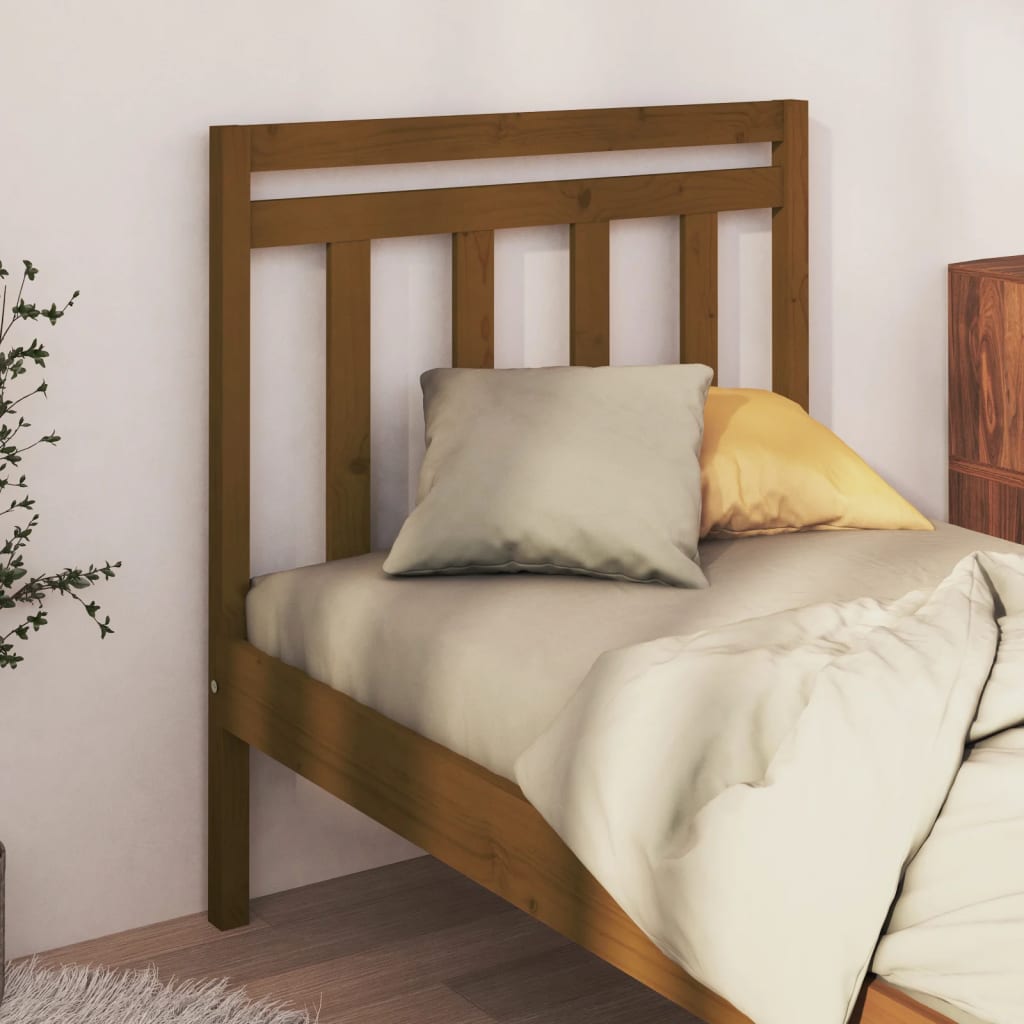 Berkfield Bed Headboard Honey Brown 96x4x100 cm Solid Wood Pine