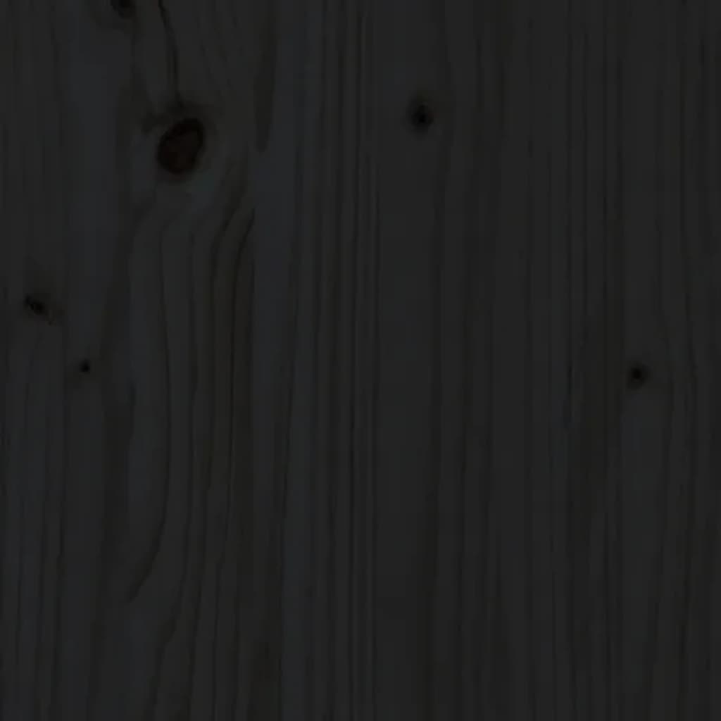 Berkfield Bed Headboard Black 126x4x100 cm Solid Wood Pine