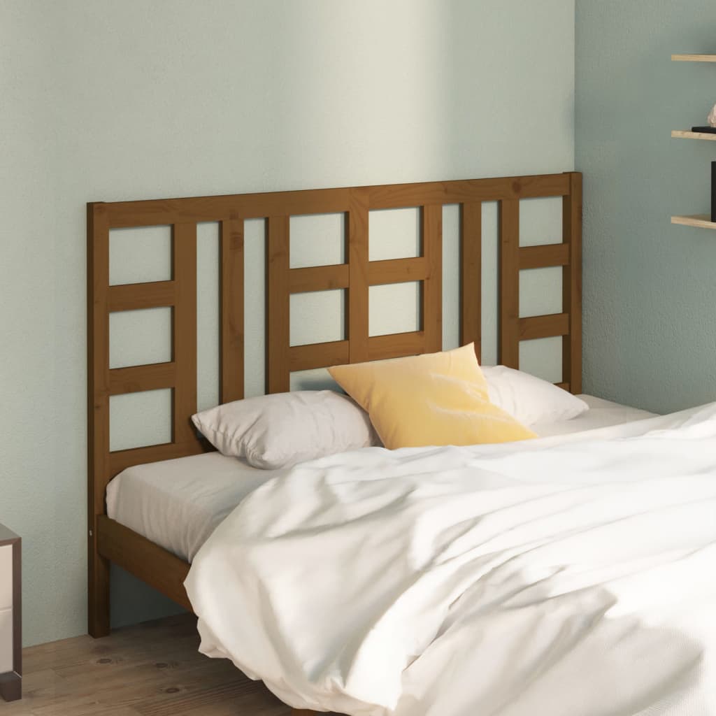 Berkfield Bed Headboard Honey Brown 141x4x100 cm Solid Wood Pine