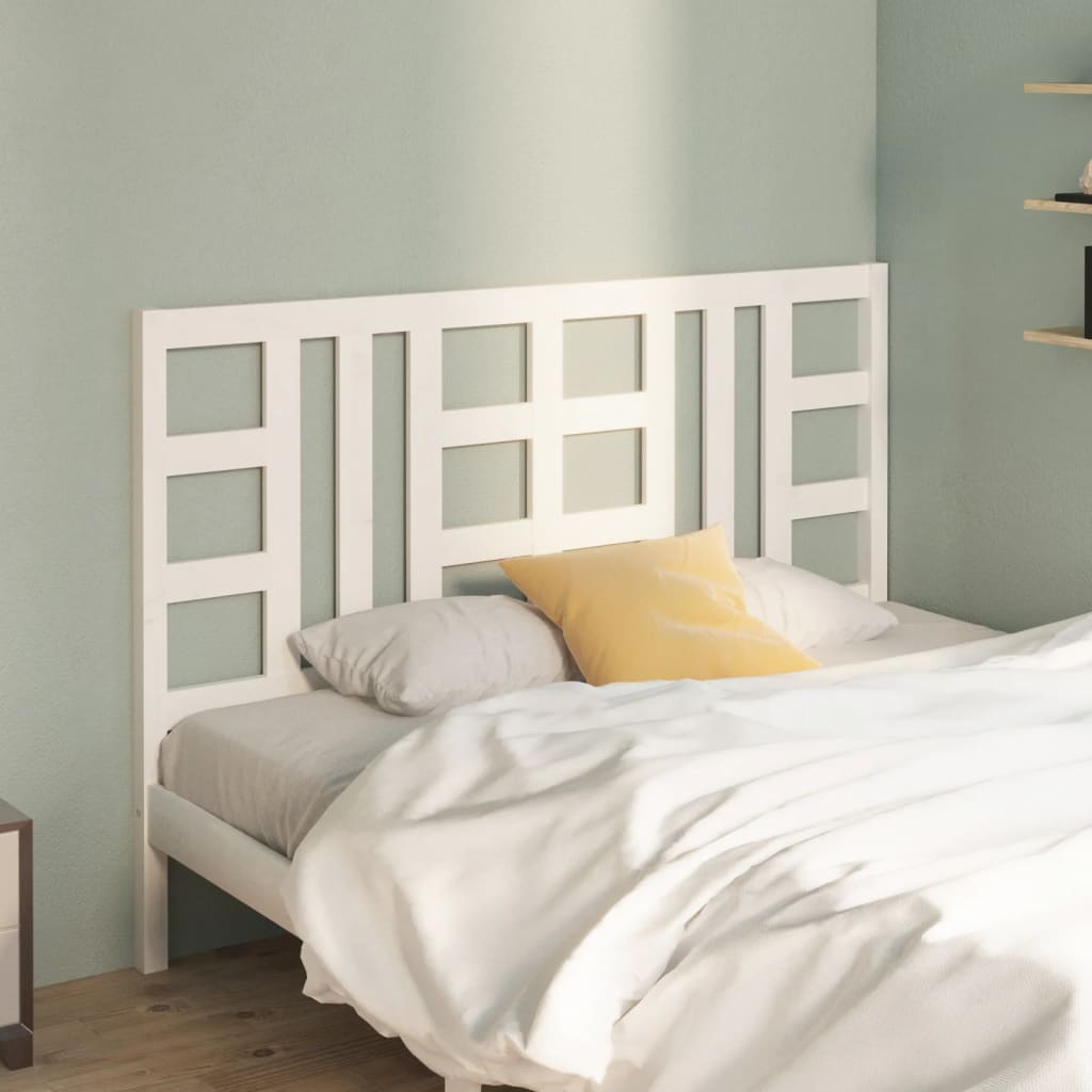 Berkfield Bed Headboard White 146x4x100 cm Solid Wood Pine