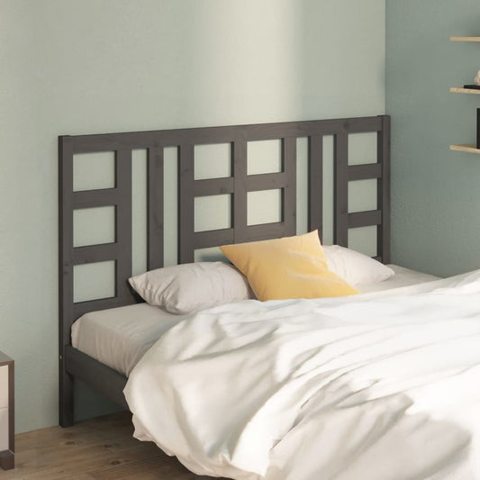 Berkfield Bed Headboard Grey 146x4x100 cm Solid Wood Pine