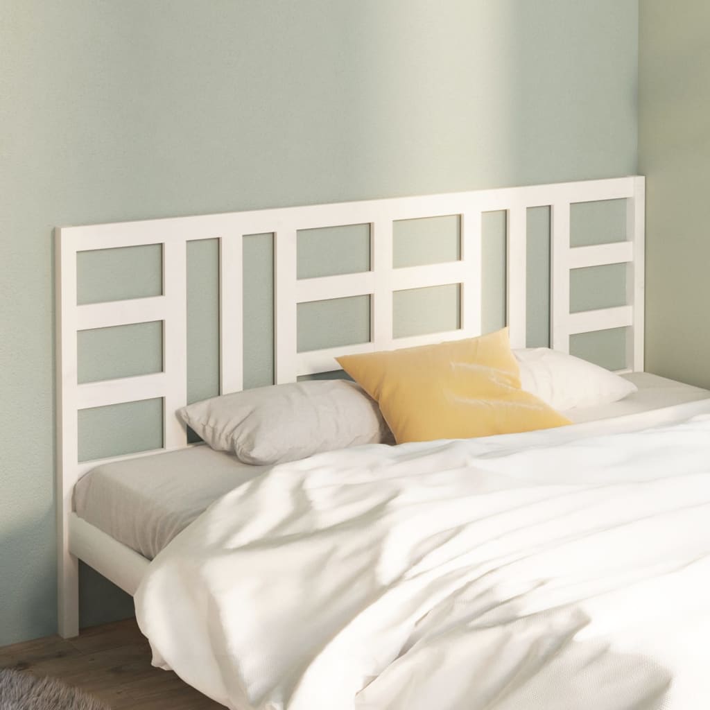 Berkfield Bed Headboard White 186x4x100 cm Solid Wood Pine