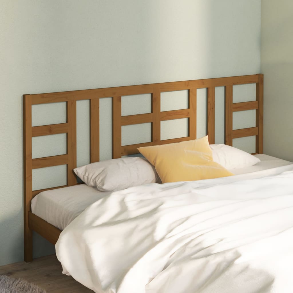 Berkfield Bed Headboard Honey Brown 206x4x100 cm Solid Wood Pine
