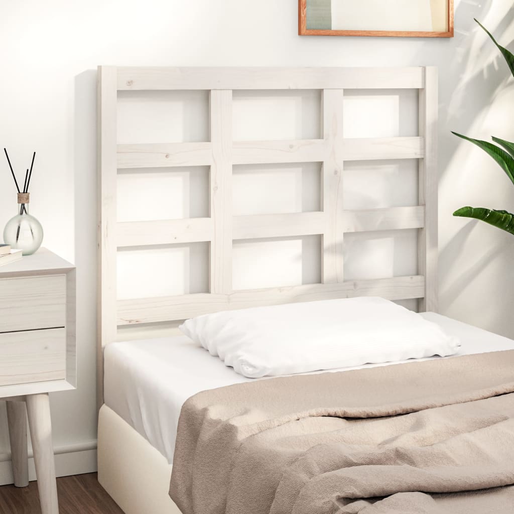 Berkfield Bed Headboard White 95.5x4x100 cm Solid Wood Pine