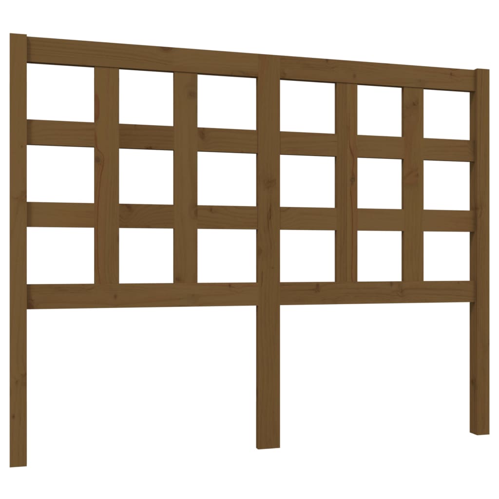 Berkfield Bed Headboard Honey Brown 125.5x4x100 cm Solid Wood Pine