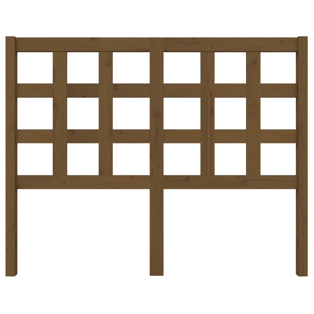 Berkfield Bed Headboard Honey Brown 125.5x4x100 cm Solid Wood Pine