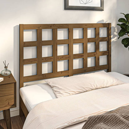 Berkfield Bed Headboard Honey Brown 125.5x4x100 cm Solid Wood Pine