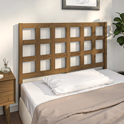 Berkfield Bed Headboard Honey Brown 125.5x4x100 cm Solid Wood Pine