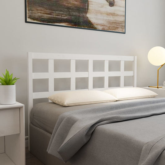 Berkfield Bed Headboard White 145.5x4x100 cm Solid Wood Pine